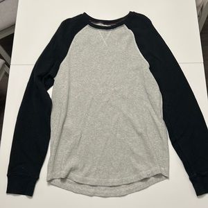 Grey and black baseball long sleeve